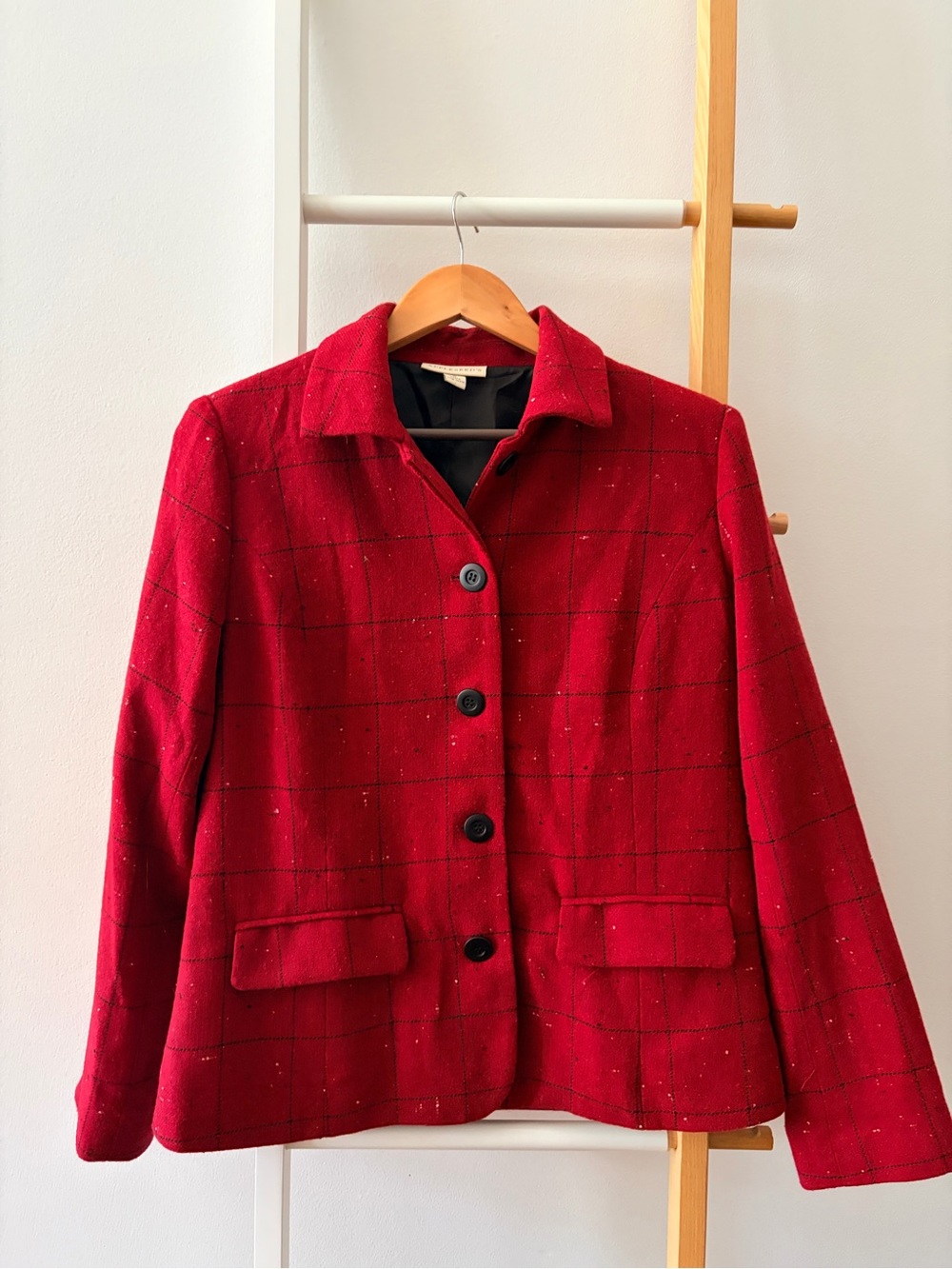 Women's Appleseed’s Red Windowpane Jacket